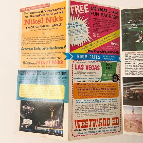 Vintage 1971 Westward Ho Motel Circus Circus Travel Brochure Las Vegas - Picture 10 of 12